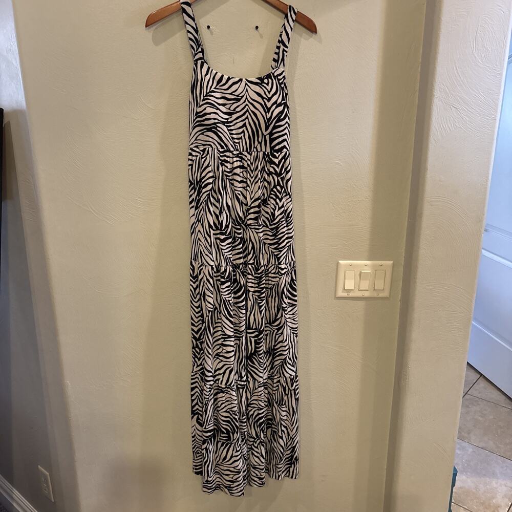 Soma Weekend Soft Jersey Maxi Dress Pockets Halter Sleeveless Built in Bra Small